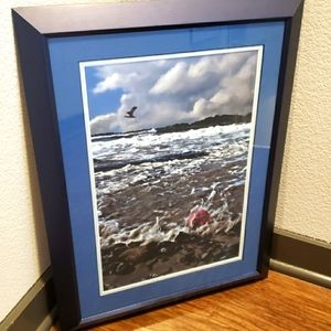 Picture with metal frame